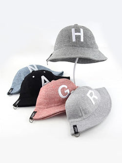 Letters Woolen Bucket Hat for Toddlers Girls Boys