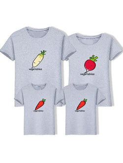 Family Outfit Tee for Dads Printed Cotton Top T-shirt Short-sleeve