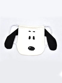 Cute Dog Pattern Strapped Canvas Wear-proof Backpack Bag for 2-6Y Boys Girls