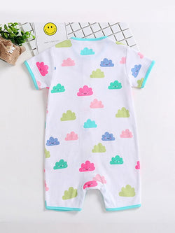 Hot Sale Colorful Clouds Printed Romper Jumpsuit For Baby Boys Girls