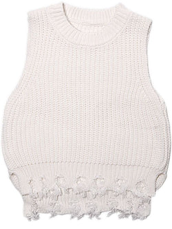 Sleeveless Knitting Pullover Sweater Vest Tassel for Toddlers Girls
